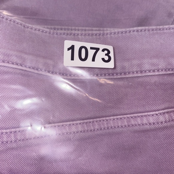 Express Womens 12R Cropped Flare Jeans Pastel Purple High Rise Stretch Wide Leg - Picture 15 of 15